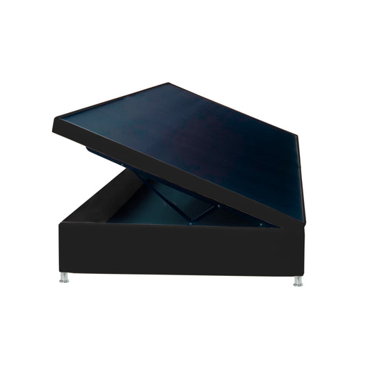 Base Cama Baúl Doble Negro