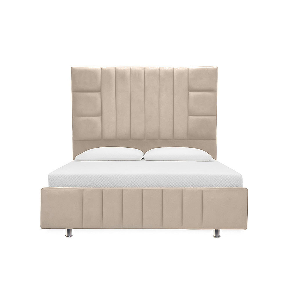 Cama Doble Fiora  Beige