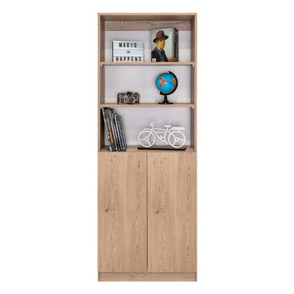 Estante Valuma E4 2P (1C) Macadamia+Blanco