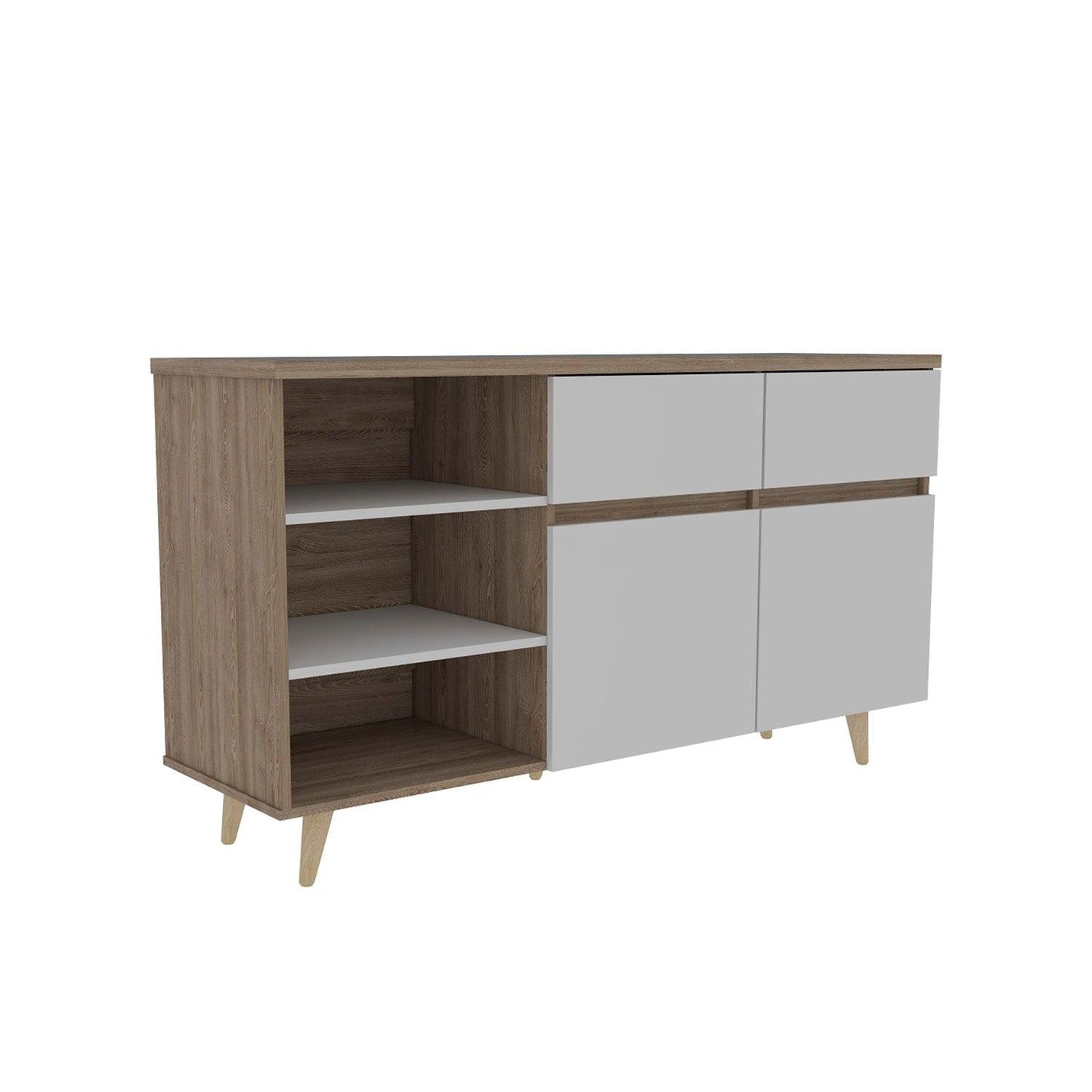 Mesa Auxiliar Atloste Miel Y Blanco