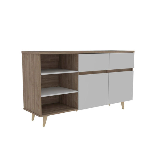 Mesa Auxiliar Atloste Miel Y Blanco