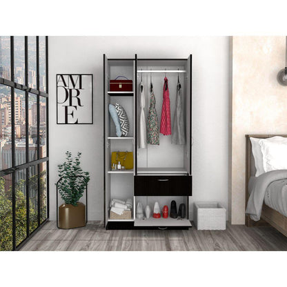Closet Otoño Wengue Y Blanco