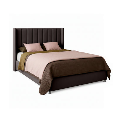 Base Cama Con Espaldar Semidoble Julieta Cafe