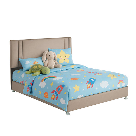 Base Cama Nido con Espaldar Sencillo Infantil Lupe  taupe