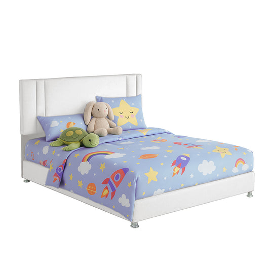 Base Cama Nido con Espaldar Sencillo Infantil Lupe  blanco