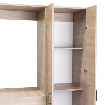 Closet Isvela Bardolino Y Blanco Con Espacio Para Tv De 46"