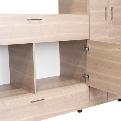 Closet Isvela Bardolino Y Blanco Con Espacio Para Tv De 46"