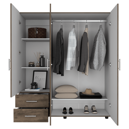 Closet Janari Nogal Y Blanco