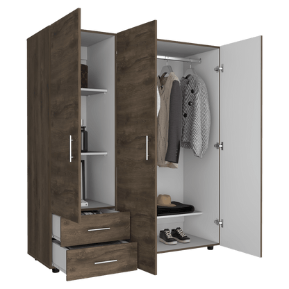 Closet Janari Nogal Y Blanco