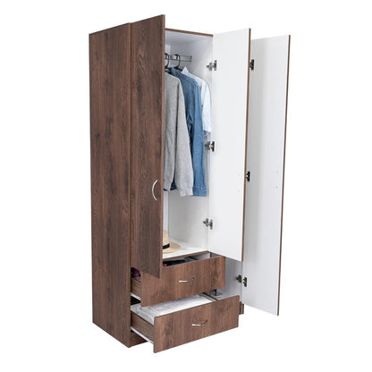 Closet Doreli 180  Bellota Y Blanco