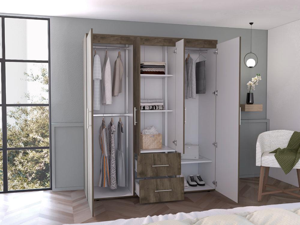 Closet Quenari Nogal Y Blanco