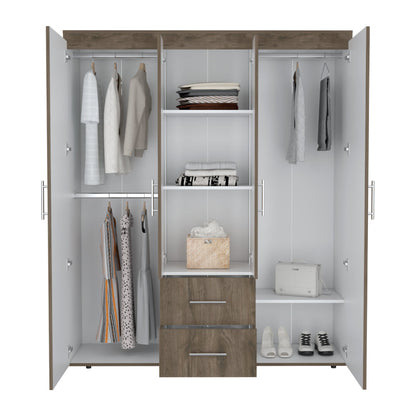 Closet Quenari Nogal Y Blanco