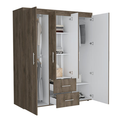 Closet Quenari Nogal Y Blanco