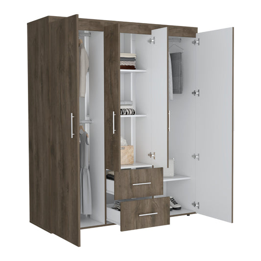 Closet Quenari Nogal Y Blanco