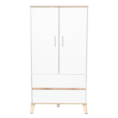 Closet Colima, Blanco Y Café Claro, Con Dos Puertas Batientes