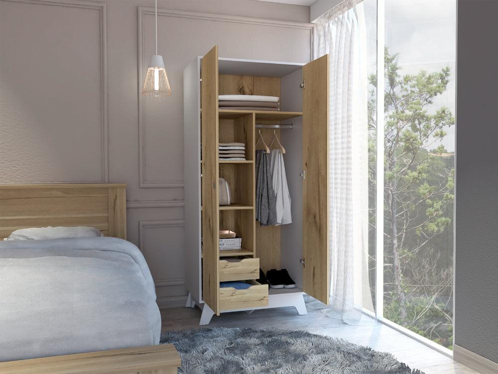 Closet Z81 Ulmari 180  Blanco Y Duna