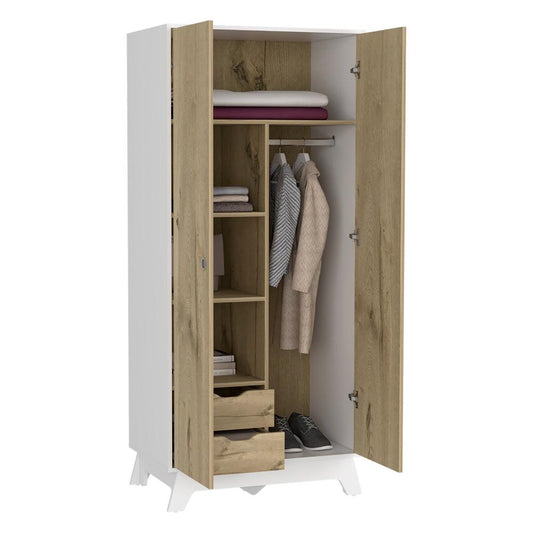 Closet Z81 Ulmari 180  Blanco Y Duna