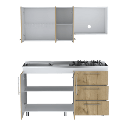 Cocina Integral Zareni Blanco Duna Con Meson Izquierdo