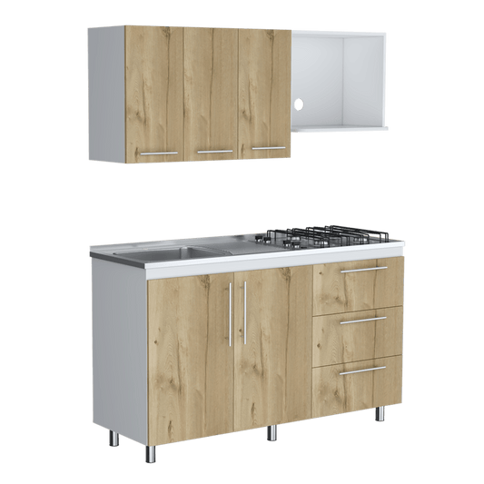 Cocina Integral Zareni Blanco Duna Con Meson Izquierdo