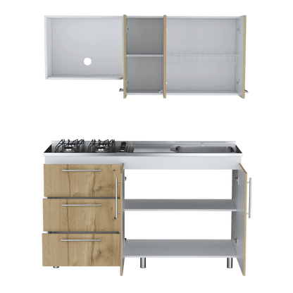Cocina Integral Zareni Blanco Duna Con Meson Derecho