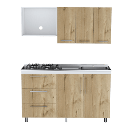 Cocina Integral Zareni Blanco Duna Con Meson Derecho