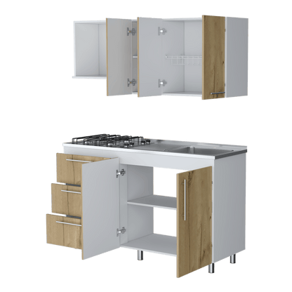 Cocina Integral Zareni Blanco Duna Con Meson Derecho