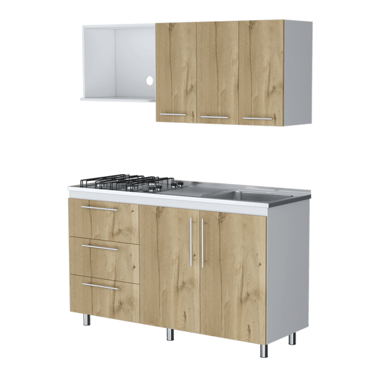 Cocina Integral Zareni Blanco Duna Con Meson Derecho