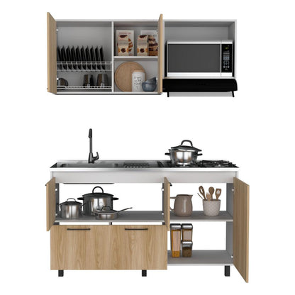 Cocina 150 Silari  Europeo Blanco Con Meson Derecho