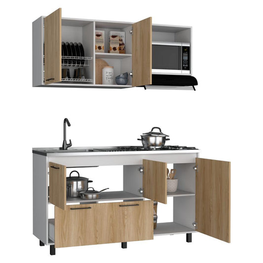 Cocina 150 Silari  Europeo Blanco Con Meson Izquierdo