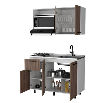 Cocina 120 Kurova  Blanco Meson Derecho