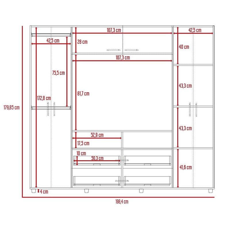 Closet Isvela Z 180  Duna Y Blanco