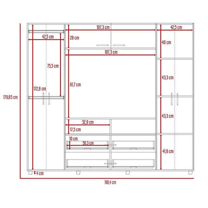 Closet Isvela Z 180  Duna Y Blanco