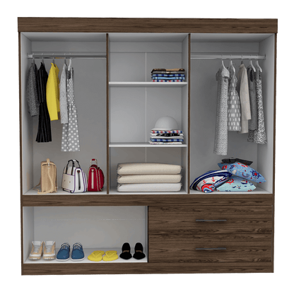 Closet Muriel 180 Coñac Y Blanco