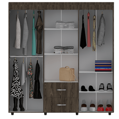 Closet Quenari 180   Blanco Y Coñac