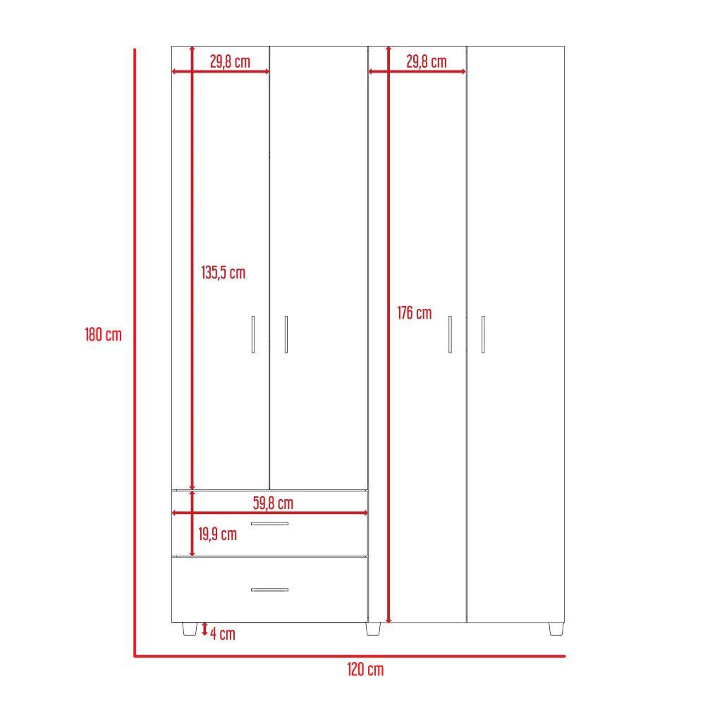 Closet Melure Blanco Y Rovere