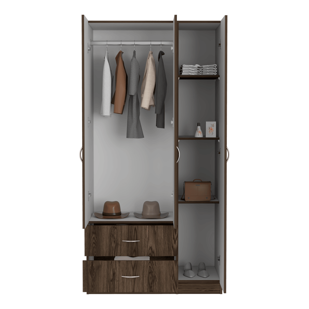 Closet Doreli 180 Coñac Y Blanco