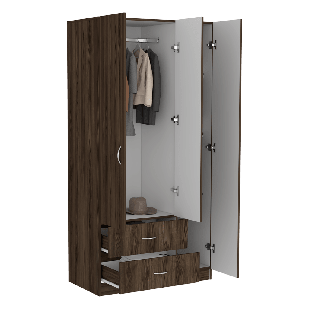 Closet Doreli 180 Coñac Y Blanco