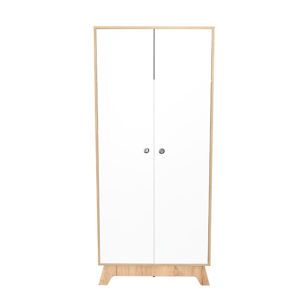 Closet Zevox, Café Claro Y Blanco, Dos Puertas Abatibles