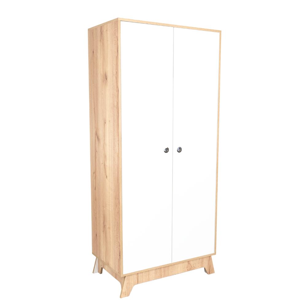 Closet Zevox, Café Claro Y Blanco, Dos Puertas Abatibles