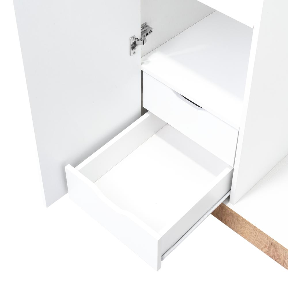 Closet Zevox, Café Claro Y Blanco, Dos Puertas Abatibles