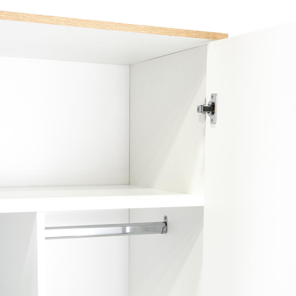 Closet Zevox, Café Claro Y Blanco, Dos Puertas Abatibles