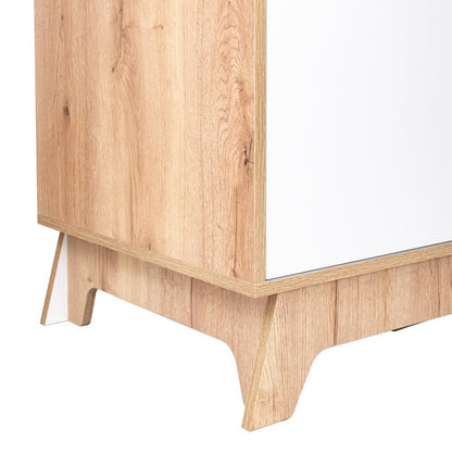 Closet Zevox, Café Claro Y Blanco, Dos Puertas Abatibles