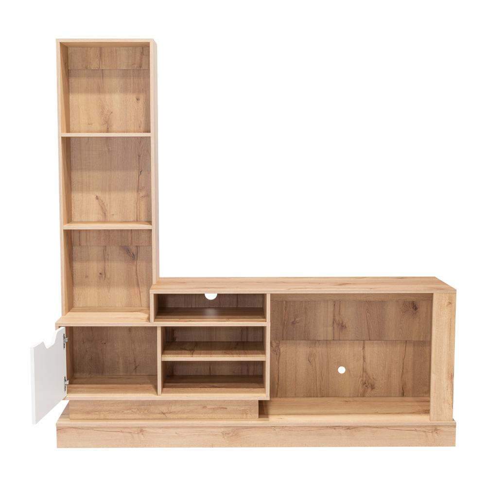 Mesa Para Tv Klepa Duna Y Blanco Para Televisor Para 55 Pulgadas