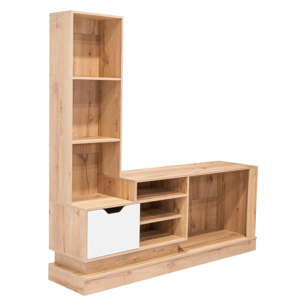 Mesa Para Tv Klepa Duna Y Blanco Para Televisor Para 55 Pulgadas