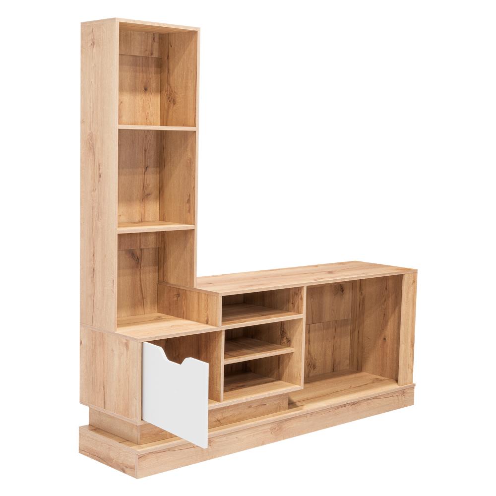 Mesa Para Tv Klepa Duna Y Blanco Para Televisor Para 55 Pulgadas