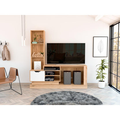 Mesa Para Tv Klepa Duna Y Blanco Para Televisor Para 55 Pulgadas