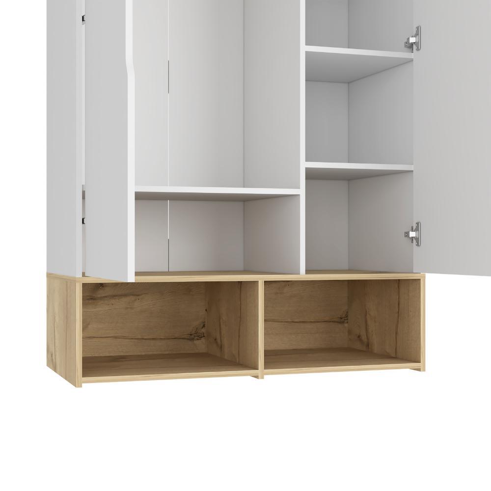 Closet Zapateto Z100 X 150 X 50 Bicolor  Blanco Duna