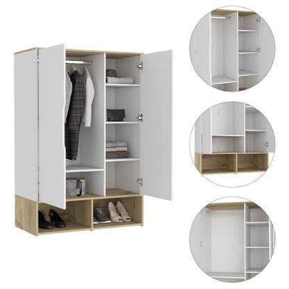 Closet Zapateto Z100 X 150 X 50 Bicolor  Blanco Duna