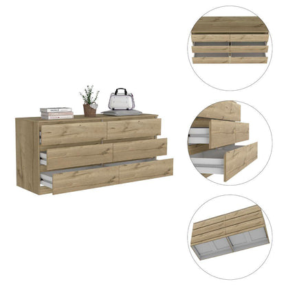 Organizador Driguer Duna Y Blanco Seis Cajones Deslizables