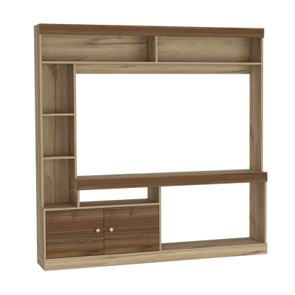 Mesa Para Tv Veonia Duna Y Castaño Con Espacio Para Televisor De 55 Pulgadas Cop
